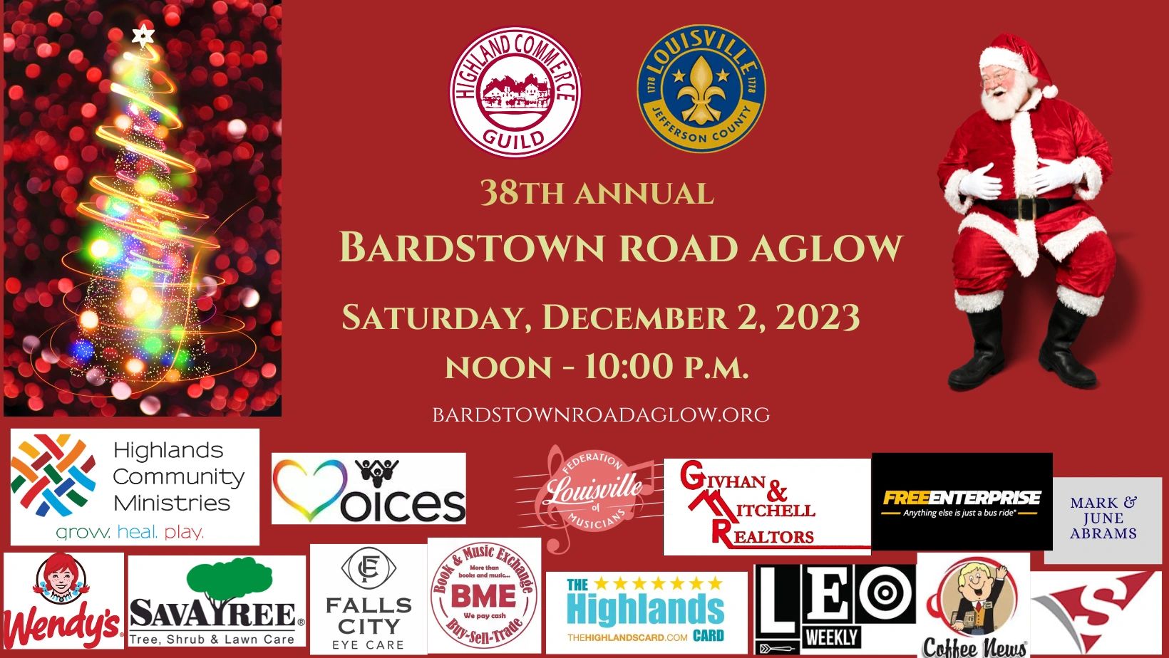 Bardstown Road Aglow Holiday Shopping, Holiday Light Up Festivities
